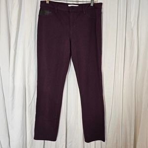 Calvin klein plus size 14 pointe pant legging purple egg plant excellent office